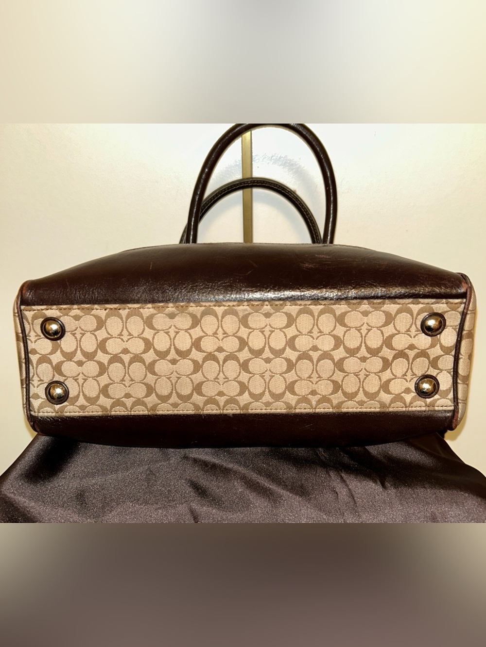 Coach Legacy Signature Stripe Candace Carryall, with COA - Picture 6 of 10